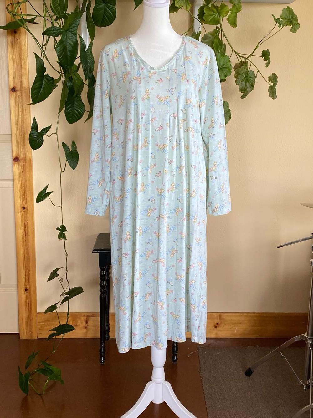Disney Tinker Bell Nightgown Fairy Cottage Pajama Dress L 12/14 - Picture 4 of 12